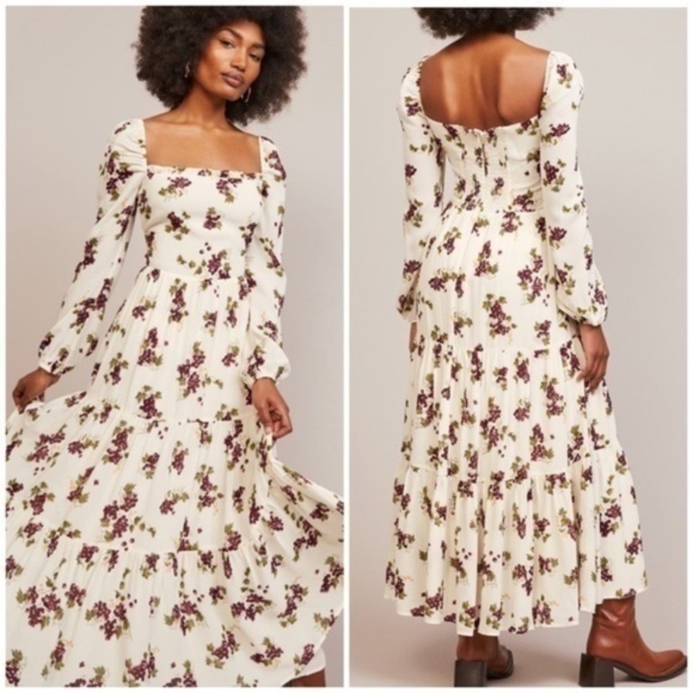 💋Reformation Kelly square neck midi dress. Size 6